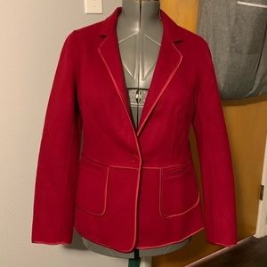 EUC Talbots Red Wool Blazer Sz 10